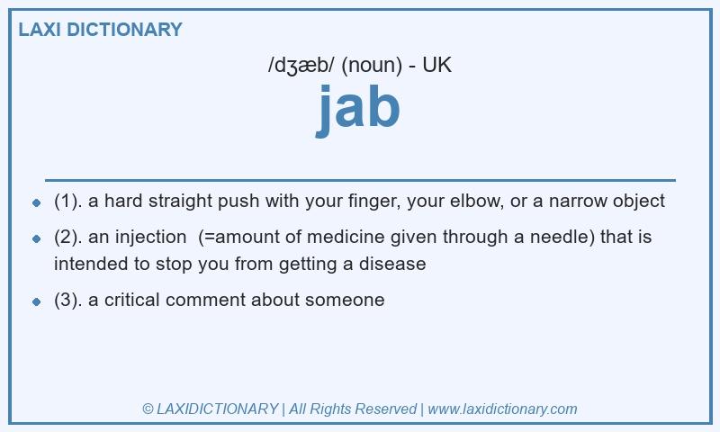 Definition jab in British English
