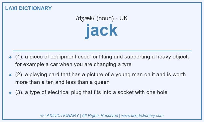 Definition jack in British English