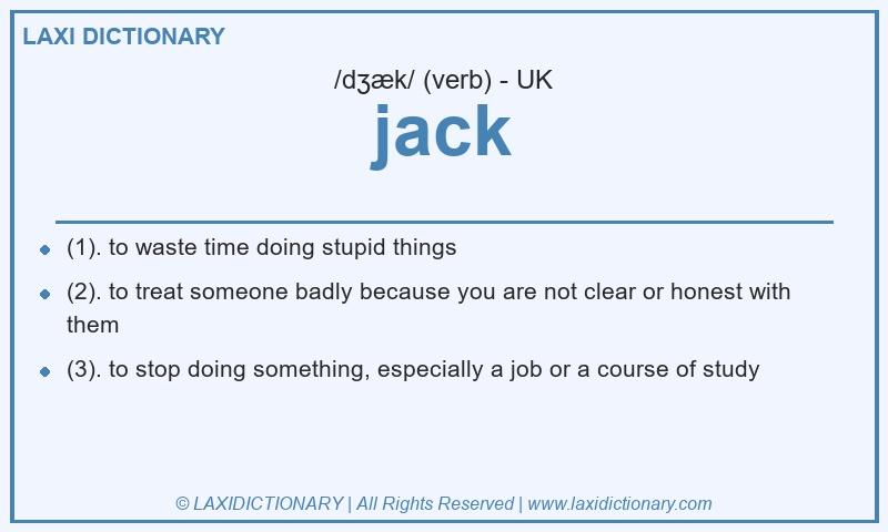 Definition jack in British English
