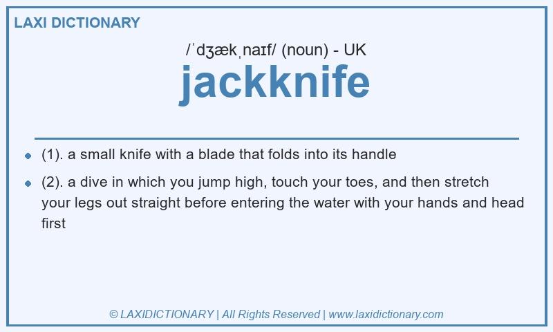 Definition jackknife in British English