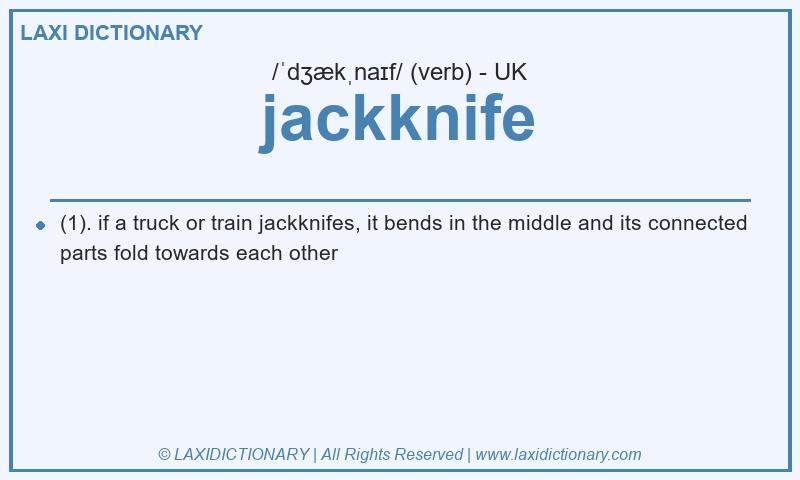 Definition jackknife in British English
