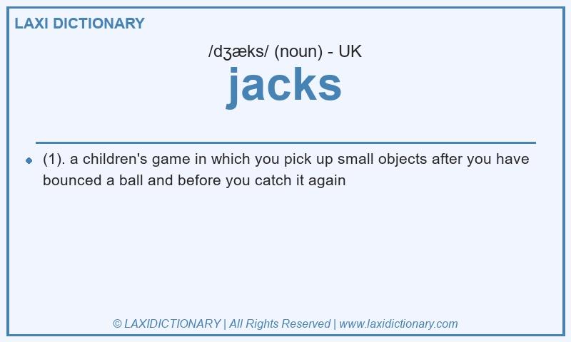 Definition jacks in British English