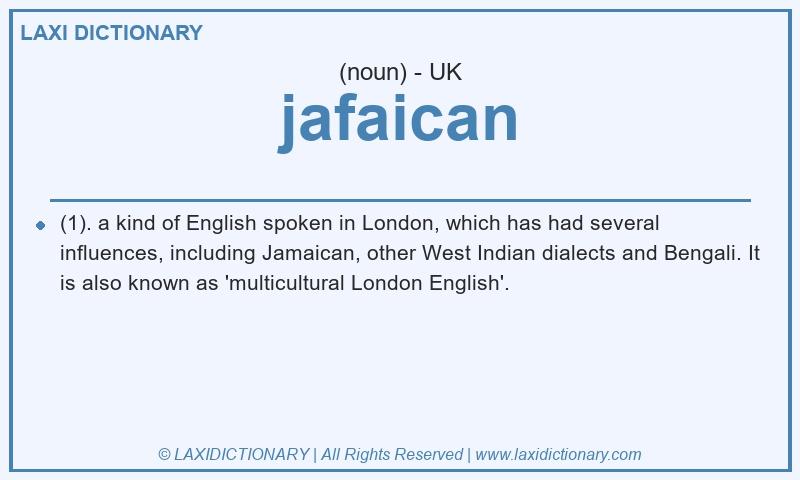 Definition jafaican in British English