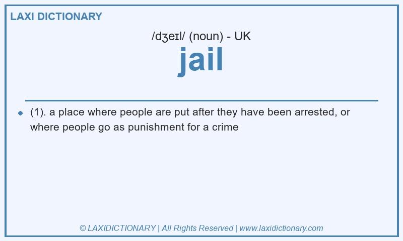 Definition jail in British English