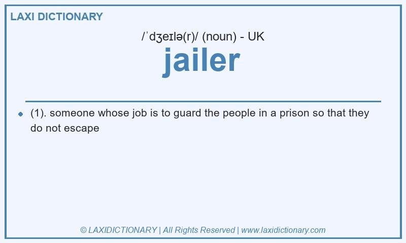 Definition jailer in British English