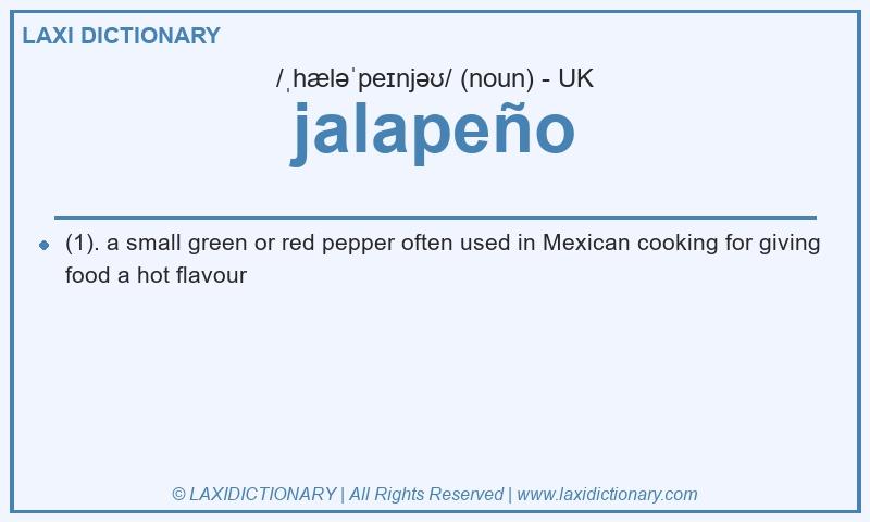 Definition jalapeño in British English