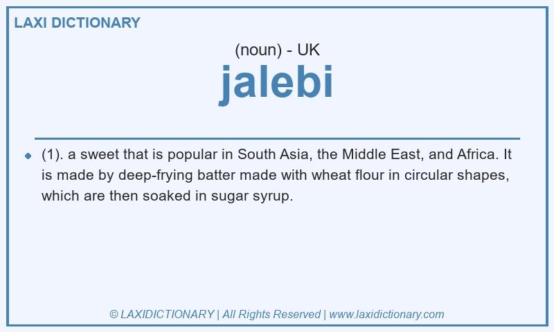 Definition jalebi in British English
