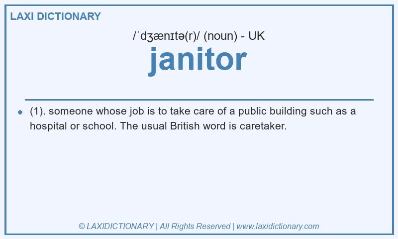 Definition janitor in British English