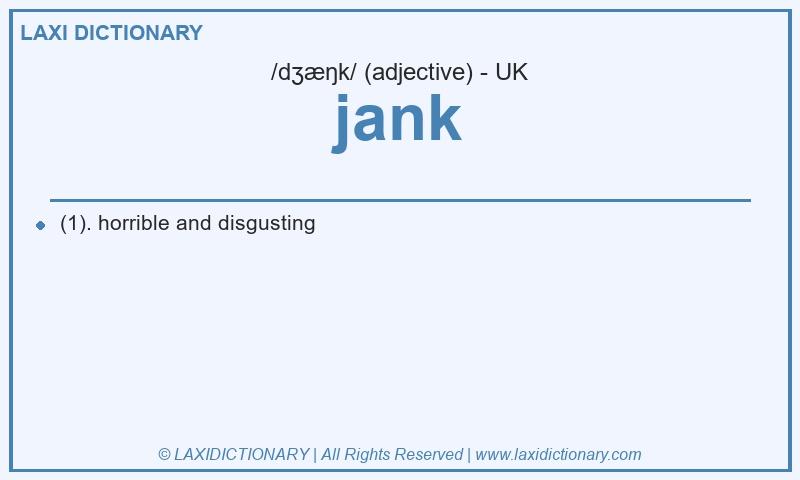 Definition jank in British English