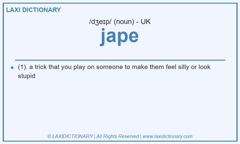 Definition jape in British English