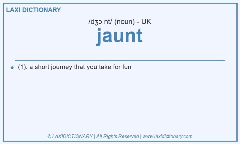 Definition jaunt in British English
