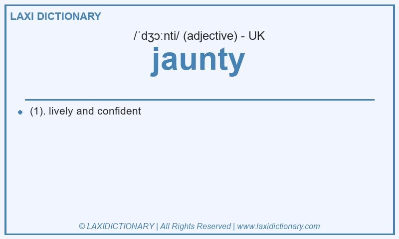 Definition jaunty in British English