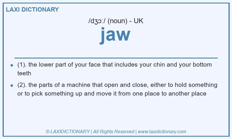 Definition jaw in British English