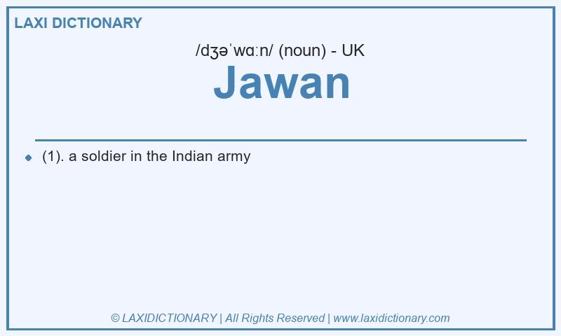 Definition Jawan in British English