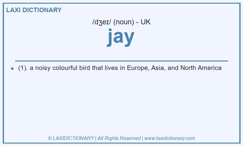 Definition jay in British English