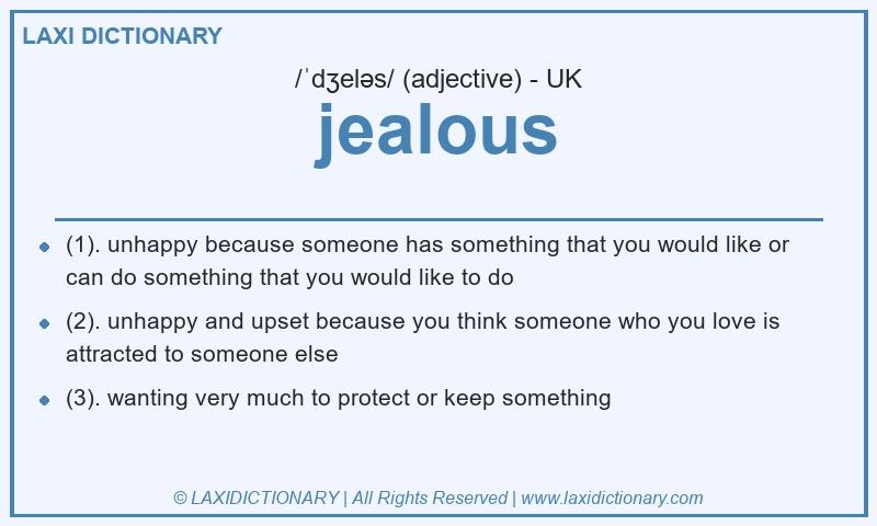 Definition jealous in British English