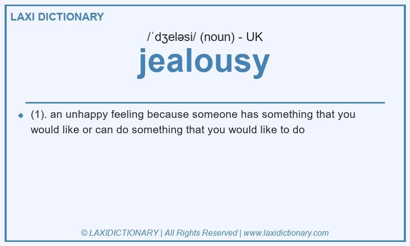 Definition jealousy in British English