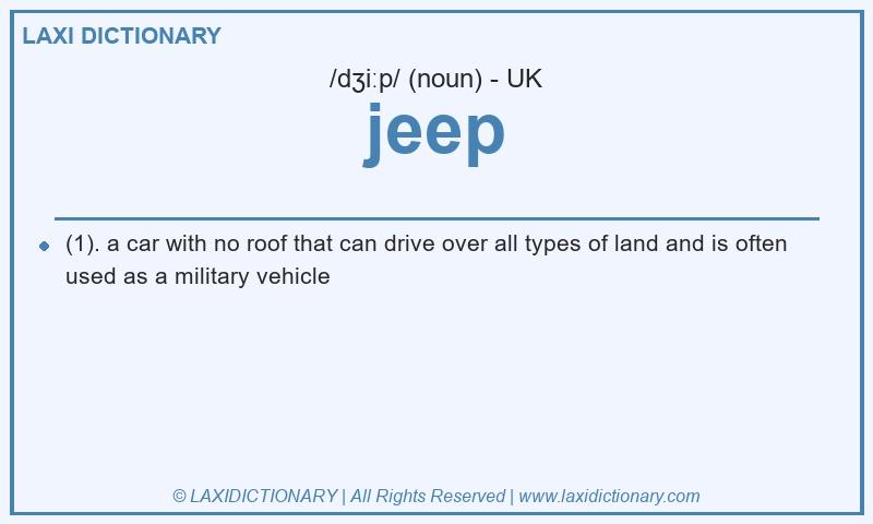 Definition jeep in British English