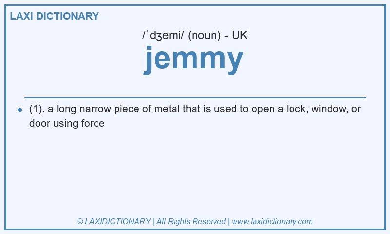 Definition jemmy in British English