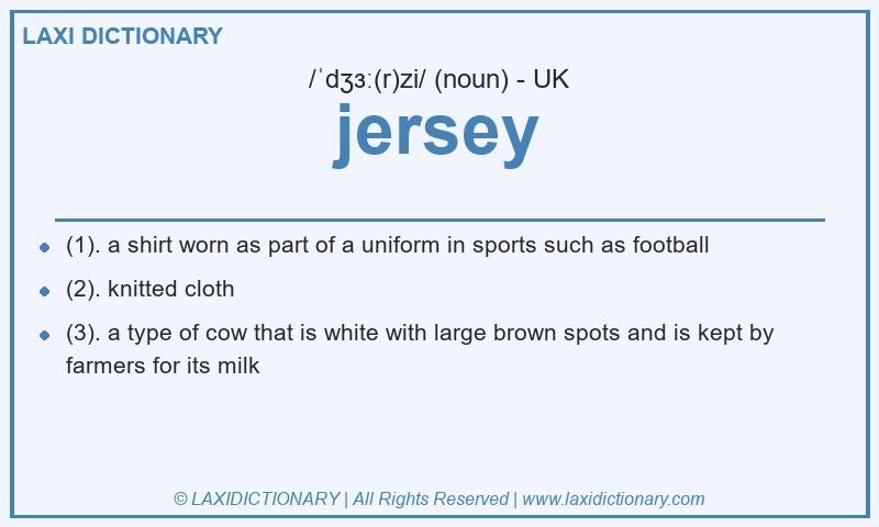 Definition jersey in British English