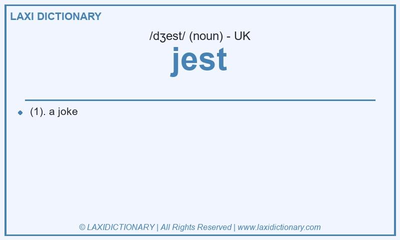 Definition jest in British English