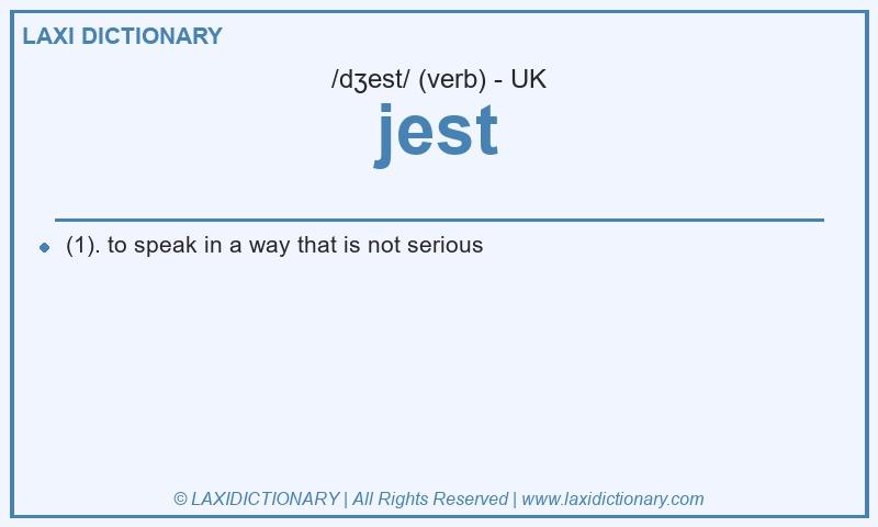 Definition jest in British English