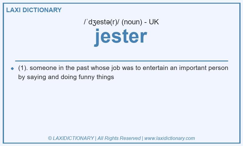 Definition jester in British English