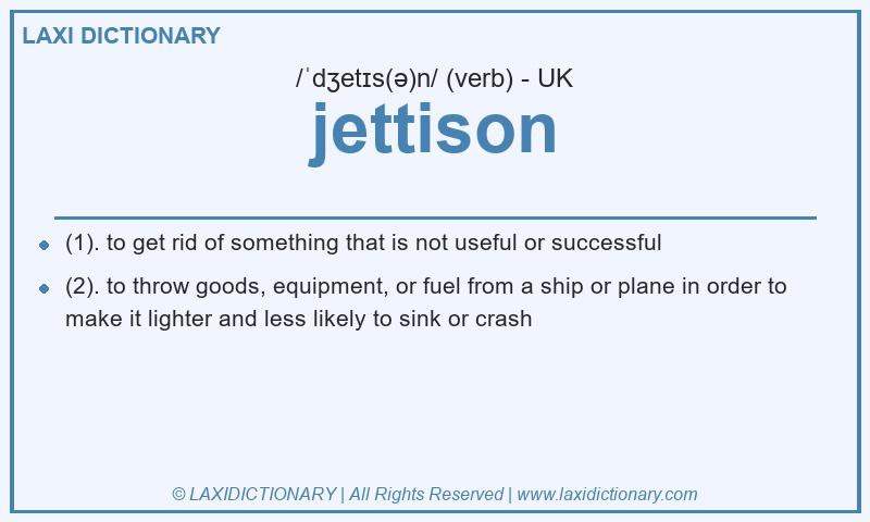 Definition jettison in British English