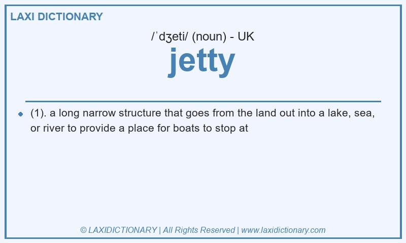 Definition jetty in British English