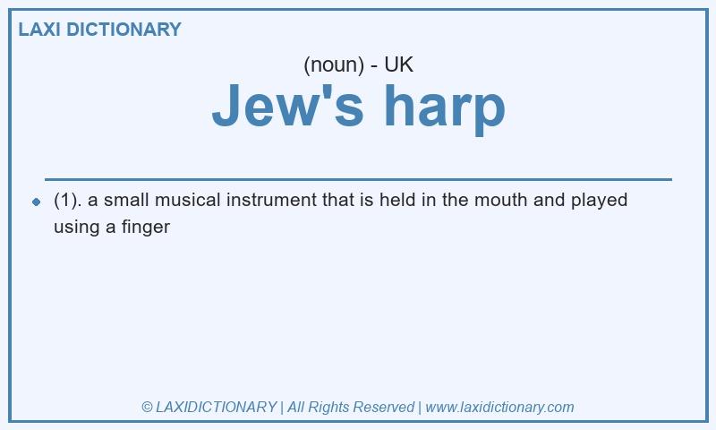 Definition Jew's harp in British English