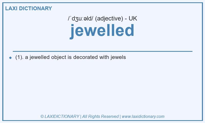 Definition jewelled in British English
