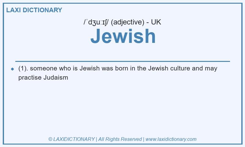 Definition Jewish in British English