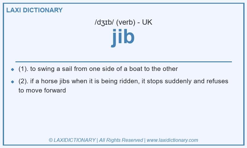 Definition jib in British English