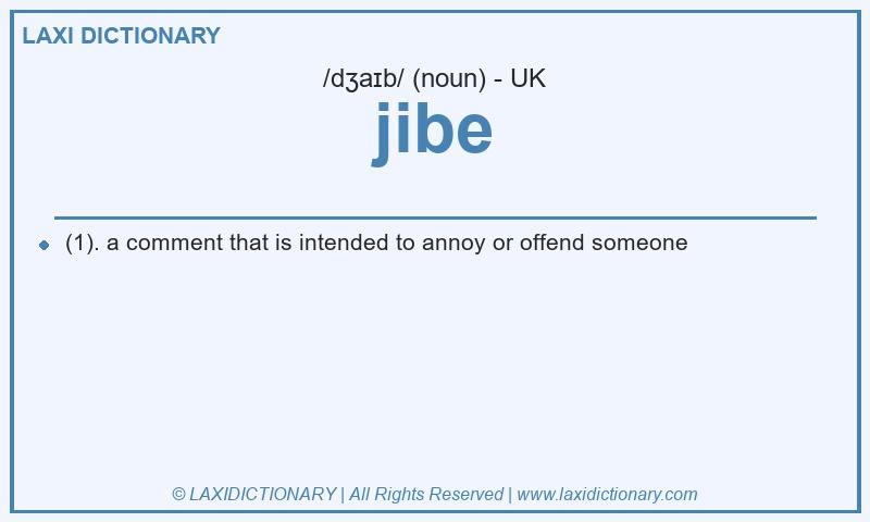 Definition jibe in British English