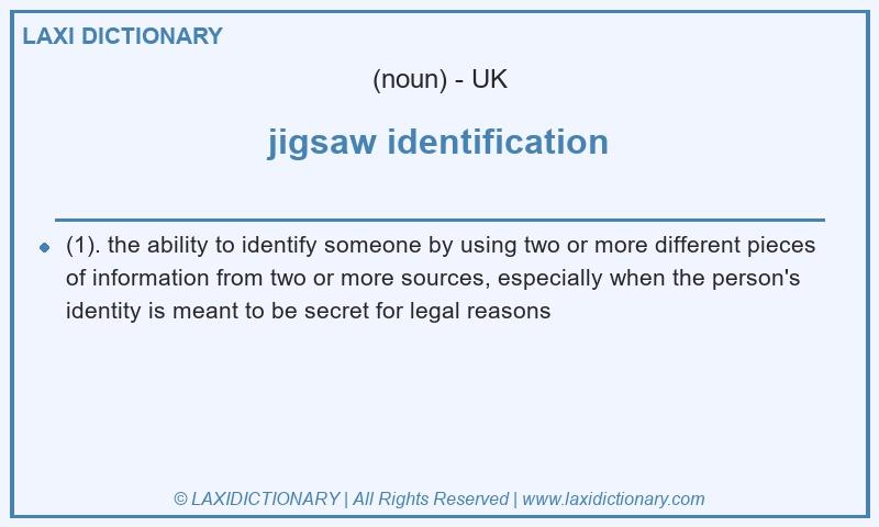 Definition jigsaw identification in British English