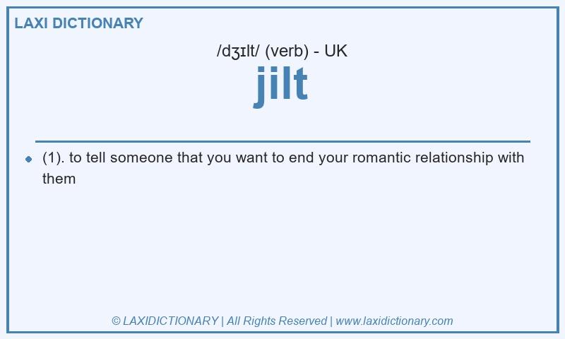 Definition jilt in British English