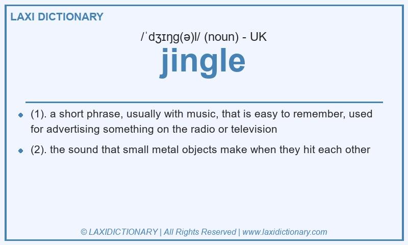 Definition jingle in British English