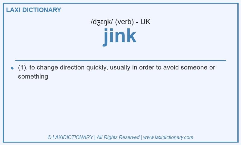 Definition jink in British English