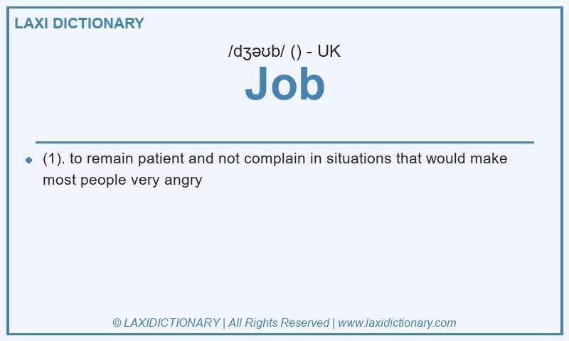 Definition Job in British English