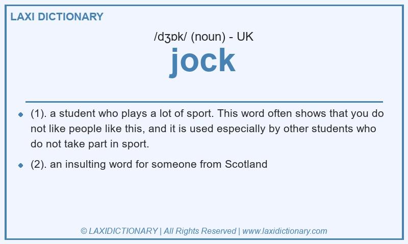 Definition jock in British English
