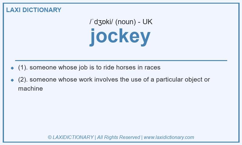 Definition jockey in British English