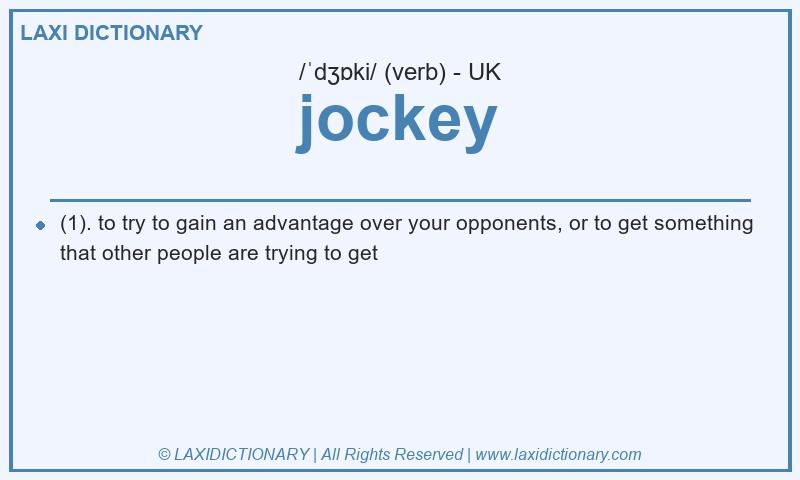 Definition jockey in British English