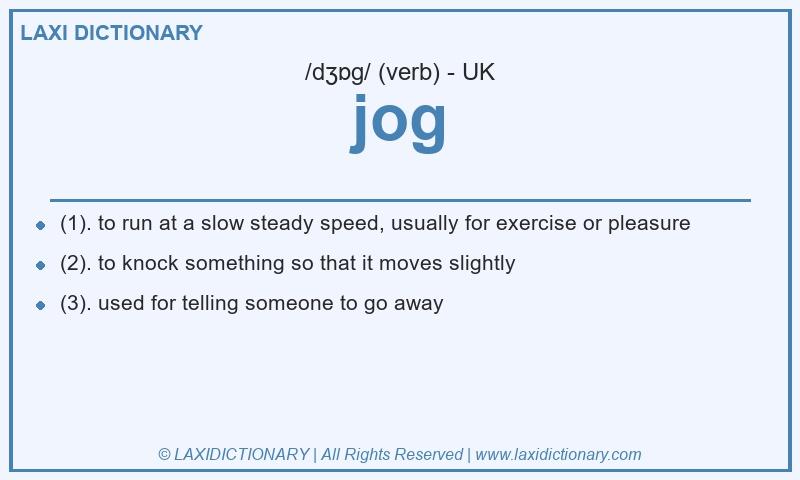 Definition jog in British English