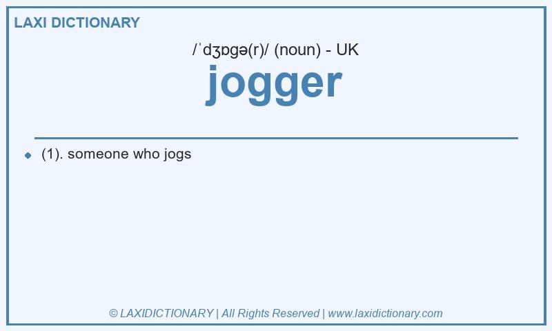 Definition jogger in British English