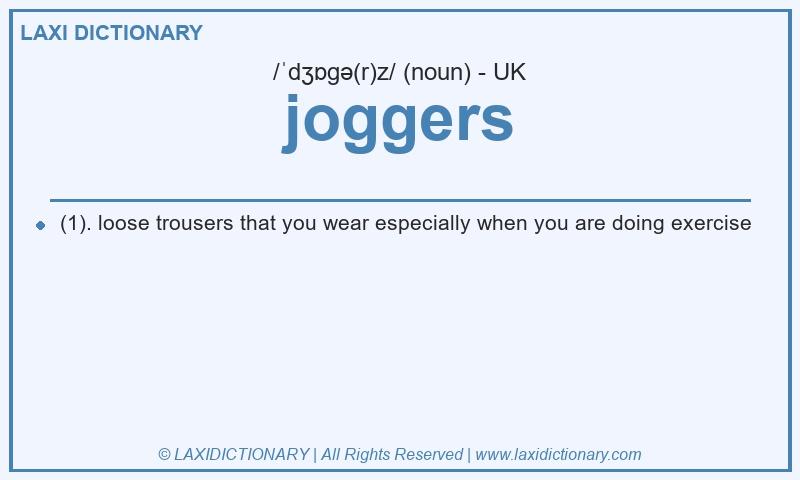 Definition joggers in British English