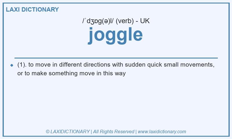 Definition joggle in British English
