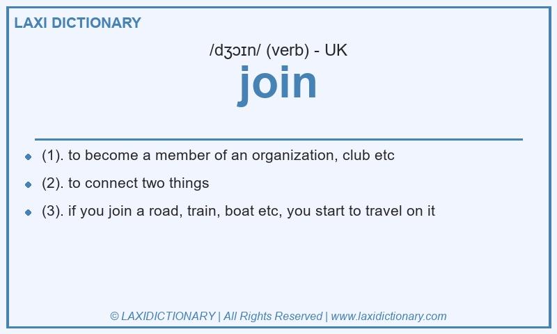 Definition join in British English