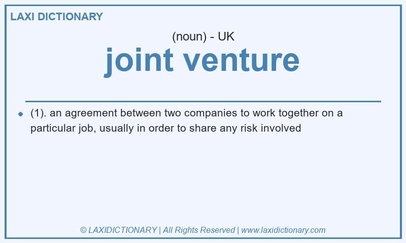 Definition joint venture in British English