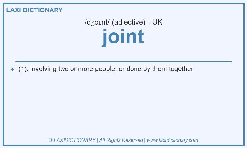 Definition joint in British English