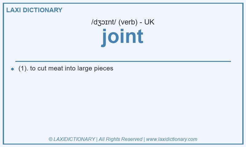 Definition joint in British English
